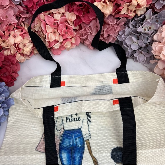 Eco-Friendly Mother Son Queen and Prince Folding Tote Bag - Picture 11 of 14